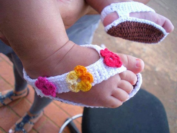 sandales tricotés