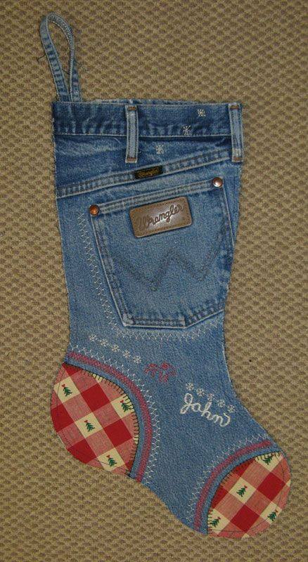 jeans chaussette de noel