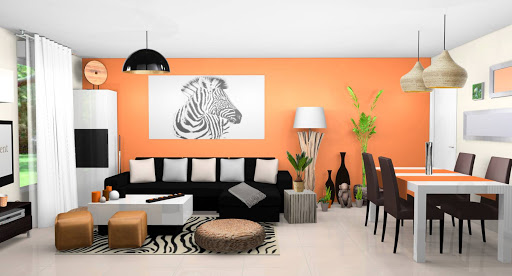 deco orange blanc