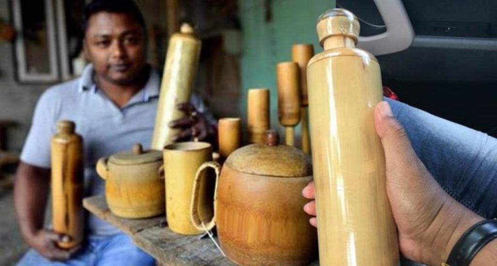 créateur bouteilles bambou 