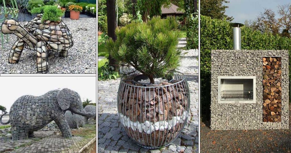 decoration jardin gabion